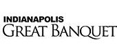 Logo of the event "Indianapolis Great Banquet." The text is styled in a classic, serif font with "INDIANAPOLIS" in all caps and smaller font size above "GREAT BANQUET" which is in larger, prominent letters. The background is white and the text is black.