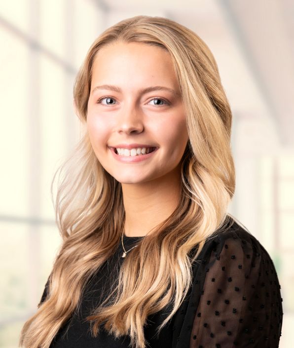 young lady with long blonde hair