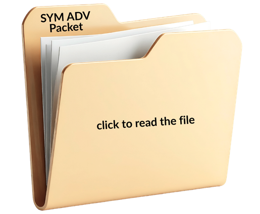 a picture of a file folder that says SYM ADV Packet