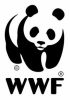 WWF-e1608303843612-211×300 Black and white logo of a panda bear with the letters "WWF" underneath. The panda's body and head are stylized with minimalistic design to form a recognizable figure, and the logo is encircled by the trademark and copyright symbols.