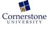 cornerstone u logo with blue and gold blocks reading Cornerstone University