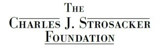 black letters in caps say: The Charles J. Strosacker Foundation